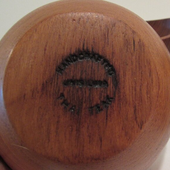 Vintage 'Handcrafted Unisilver Thai Teak' Salad Bowls - Set of 4 - Picture 10 of 14